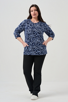 Женская блузка 21621 / синий