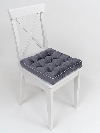 Подушка на стул с бортом / Графит