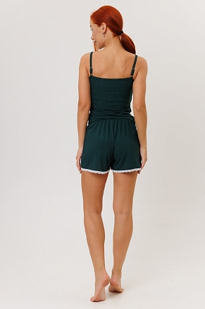 Женский костюм с шортами 2267 / Изумруд