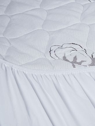 Наматрасник стеганый с бортом Коттон/Cotton / 200 гр/м2