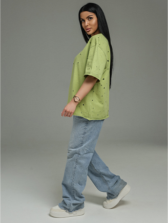 Женская футболка Винтаж / Салатовый