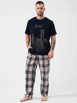 Мужская пижама "Огни ЕКБ" 2431-К/Ф / Синий