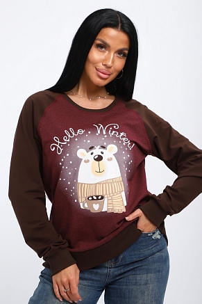 Женский лонгслив Гамми / Шоколад