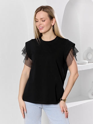 Женская футболка Софт-1 / чёрный