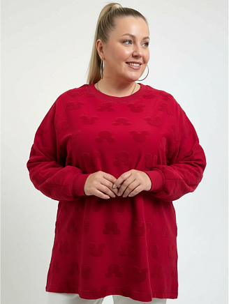 Женский свитшот Ребека / Махра Микки бордо