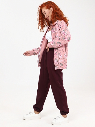 Женский костюм М-1003 / Розовый + бордо