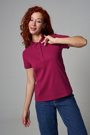 Женская футболка 14402 поло / винный
