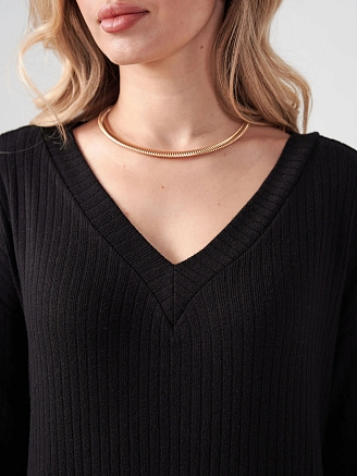 Женское платье "Ангора" 2418-Л / Черный