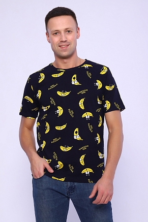 Мужская футболка Банан 2217 / Черный