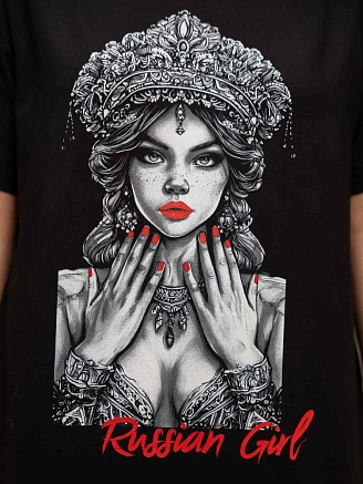 Женская футболка мод.2157/1 / Черный