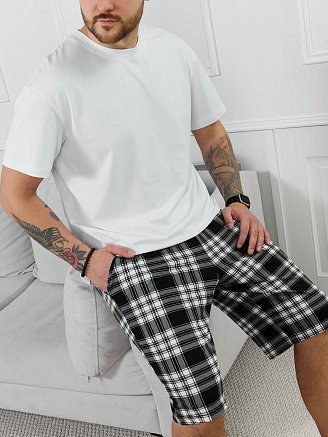 Мужские шорты Тор-2.1 / клетка черная