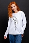 Женский лонгслив 8513/1 / белый+Freedom