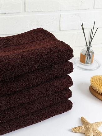 Полотенце махровое г/к Узбекистан 460 гр/м2 / 915-горький шоколад