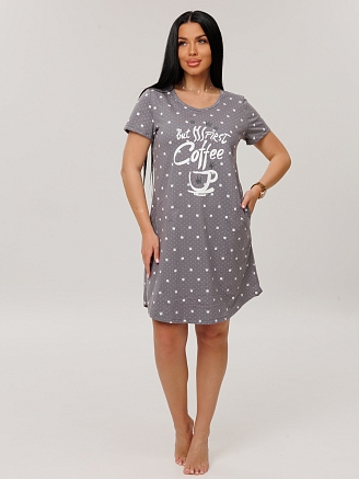 Женская туника Т-217(К) / Серо-коричневый (короны)