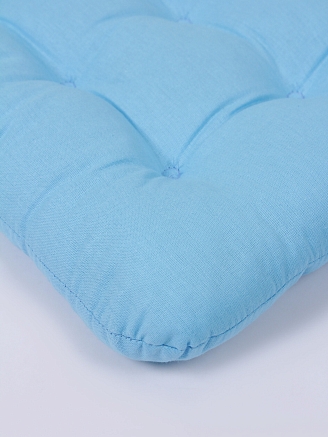 Комплект подушек на стул с завязками (бязь) 2 шт. / Ярко-голубой