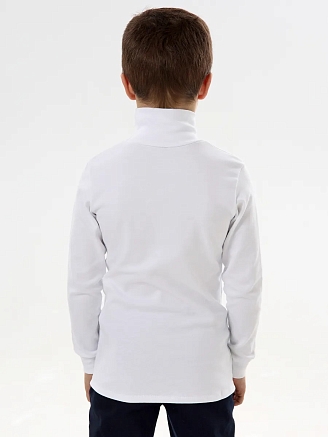 Детская водолазка из рибаны / Белый