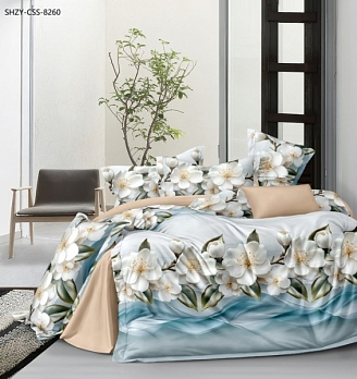 Постельное белье сатин "Седьмое небо" на молнии / Расцветки в ассортименте