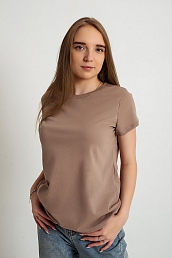 Женская футболка приталенная бежевая / Life Style