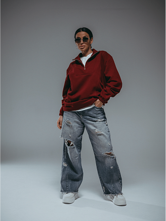 Женский свитшот Брамея / Бордо