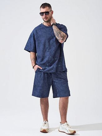 Мужской комплект "Винтаж" (бриджи) 2327-К / Синий