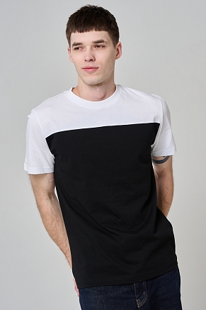 Мужская футболка 14482 / белый+черный