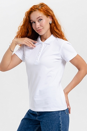 Женская футболка 14402 поло / белый