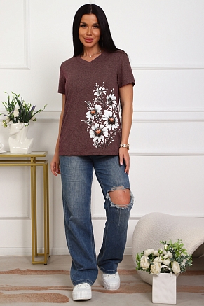 Женская футболка 29540 / бордо