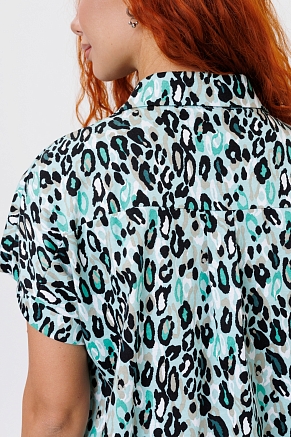 Женский костюм с бермудами 2264 / Бирюзовый