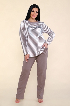 Женский комплект Сердце 621 / Светло-серый