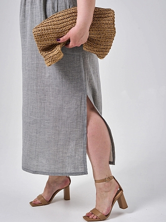 Женское платье "Эко-Муслин" 2478-Мус / Джинс