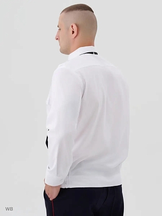 Мужская рубашка форменная Полиция (длинный рукав) / Белый