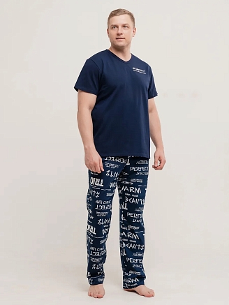 Пижама мужская "Легенда" арт. мк1260 / Тёмно-синий