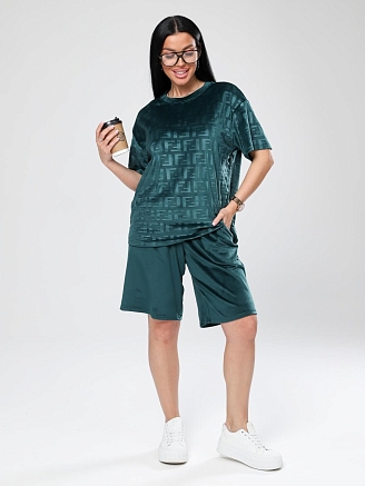 Женский костюм Чиэра-Жаккард / изумруд