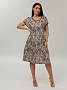 Женское платье Пл-82(К) / Коричневый (веточки)