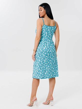 Женский сарафан С-75(К) / Ментол (цветы)