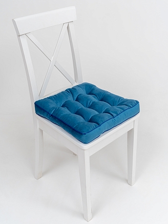 Подушка на стул с бортом / Морская волна