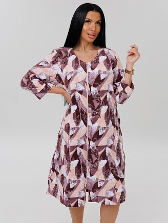 Женский халат Х-80(В) / Капучино (узоры)