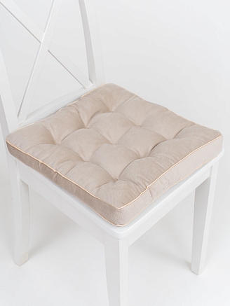 Подушка на стул с бортом / Бежевый