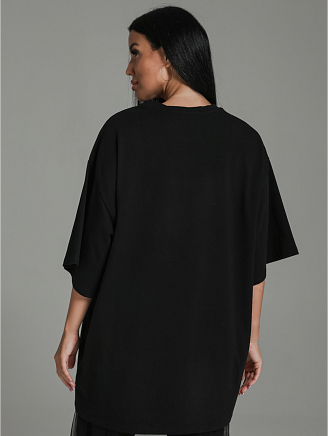 Женская футболка Город / Черный