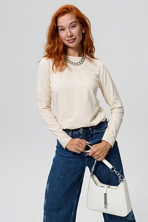 Женский лонгслив 14436/1 / светло-бежевый