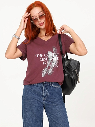 Женская футболка Сопряжение / лиловый