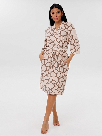 Женский халат Х-112(М) / Бежевый (жираф)