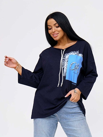 Женская туника мод.1714/3 / Темно-синий