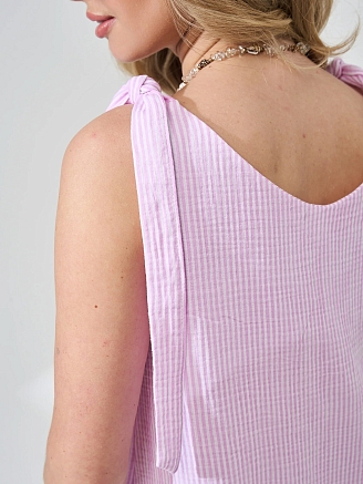 Женский сарафан "Ривьера" 2477-Мус / Розовый