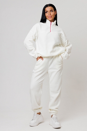 Женский костюм с брюками 2076 / Молочный