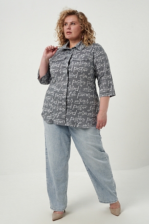 Женская рубашка 83605 / серый