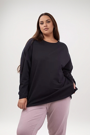 Футболка унисекс 14403 с дл.рукавом / черный