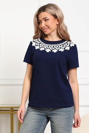 Женская футболка 29536 / темно-синий