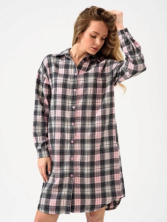 Женский халат "Добрый вечер" 2428-Ф / Розовый