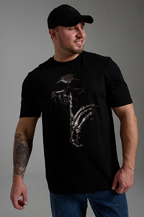 Мужская футболка 8545 / черный+жест